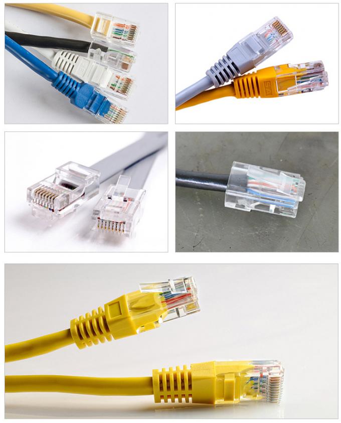 Καλώδιο δικτύων RJ45 8P8C 8P4C και τηλεφωνικό καλώδιο RJ11 6P4C 4P4C με την πτυχώνοντας μηχανή συνδετήρων υποδοχών κρυστάλλου