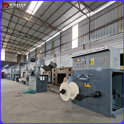 Γραμμή εξώθησης καλωδίων ελέγχου PLC GF-80+60+50mm για την παραγωγή καλωδίων κτιρίων